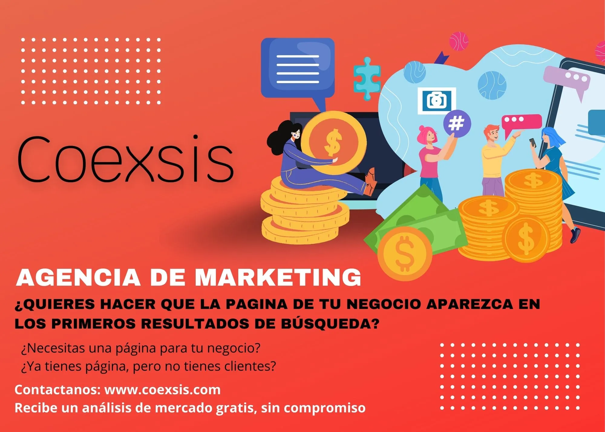 Agencia de marketing digital, diseño de páginas web, SEO, hosting, google ads
